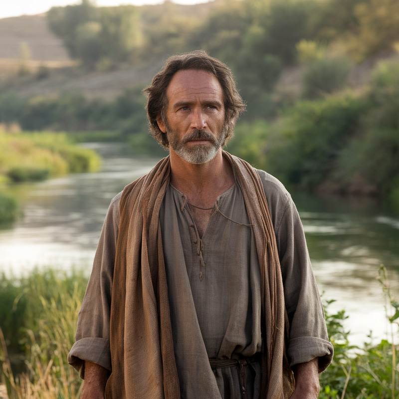 Mesopotamian Man in Fertile River Valley