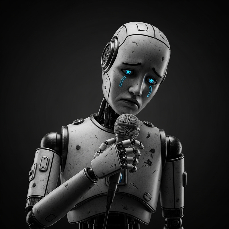 Sad Robot Singing with Microphone Sad Robot Singing with Microphone