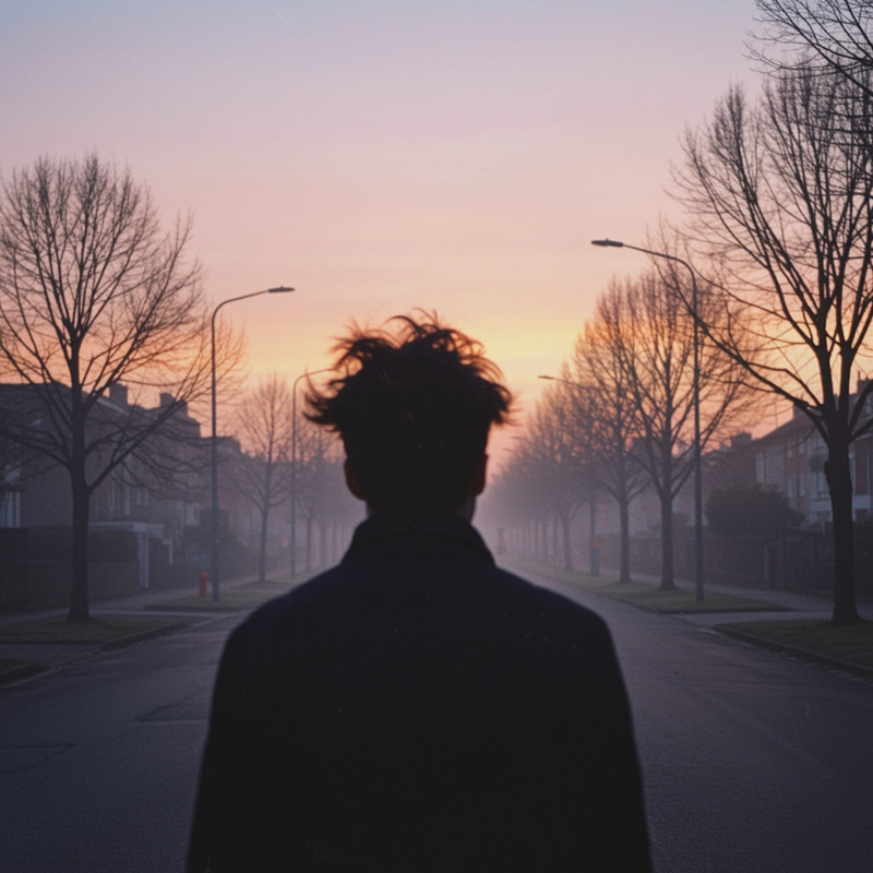 Morning Sky and Quiet Street Scene Morning Sky and Quiet Street Scene