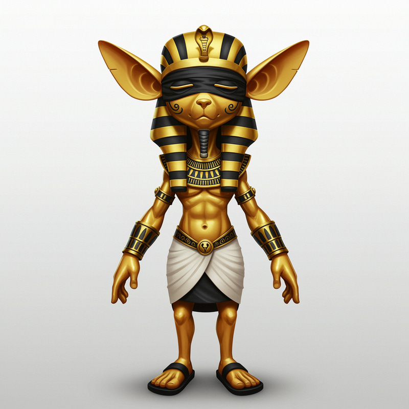 Stylized Ancient Egyptian Deity Illustration Stylized Ancient Egyptian Deity Illustration