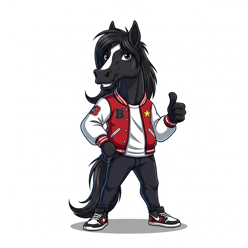 Stylish Urban Cartoon Horse Character Design