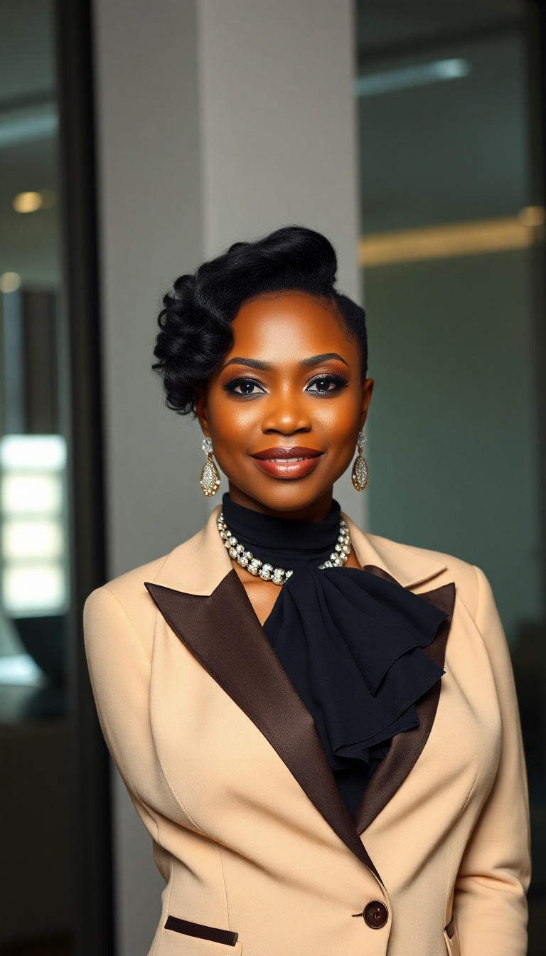 Confident African American Woman in Professional Setting Confident African American Woman in Professional Setting