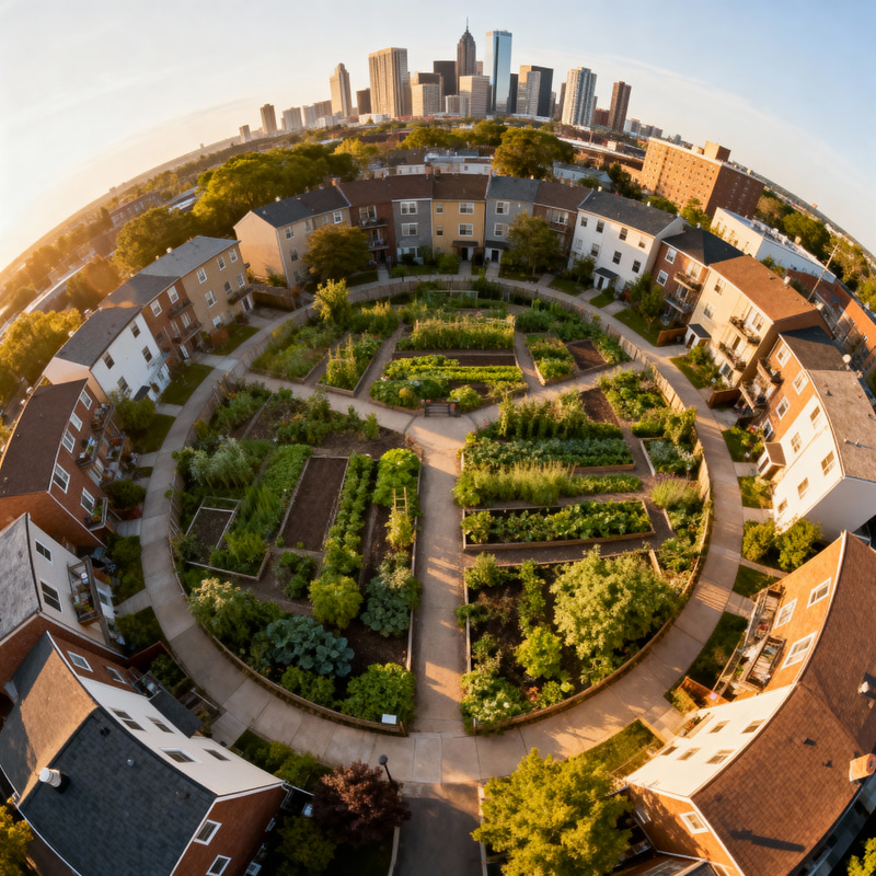 Sky View of Community Housing Project