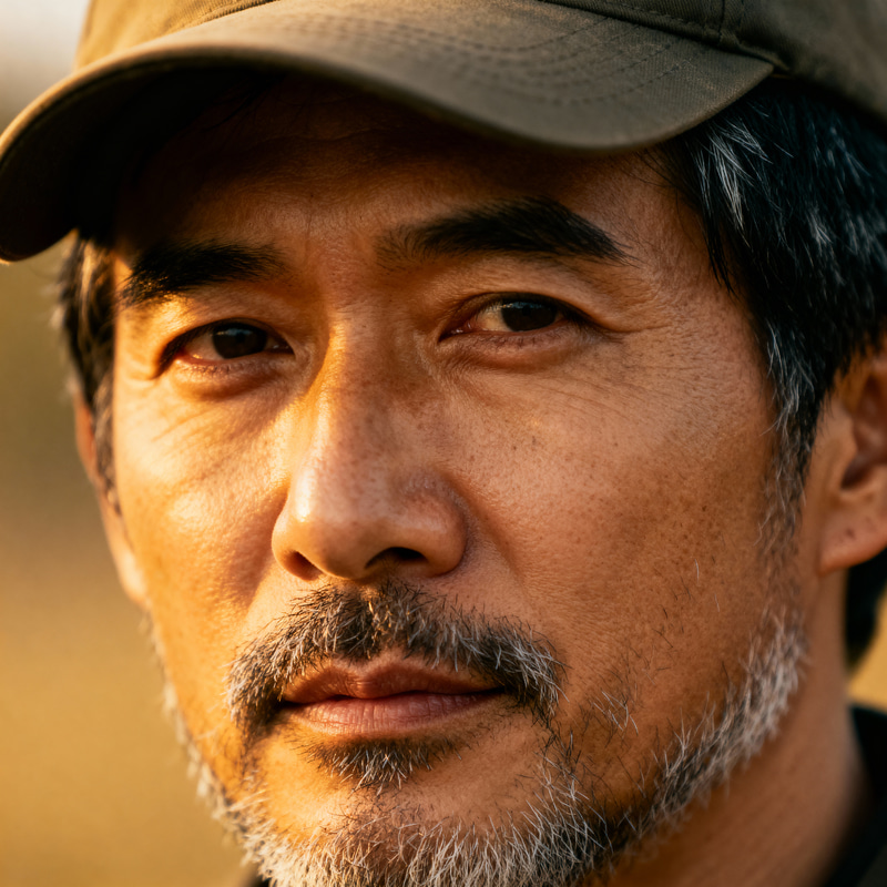 Stylish Man with Graying Beard and Cap Stylish Man with Graying Beard and Cap