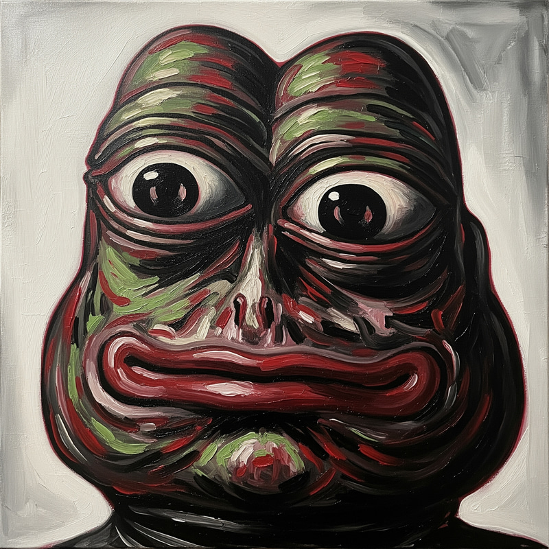 Nightmarish Pepe the Frog Art Inspired by Bacon Nightmarish Pepe the Frog Art Inspired by Bacon
