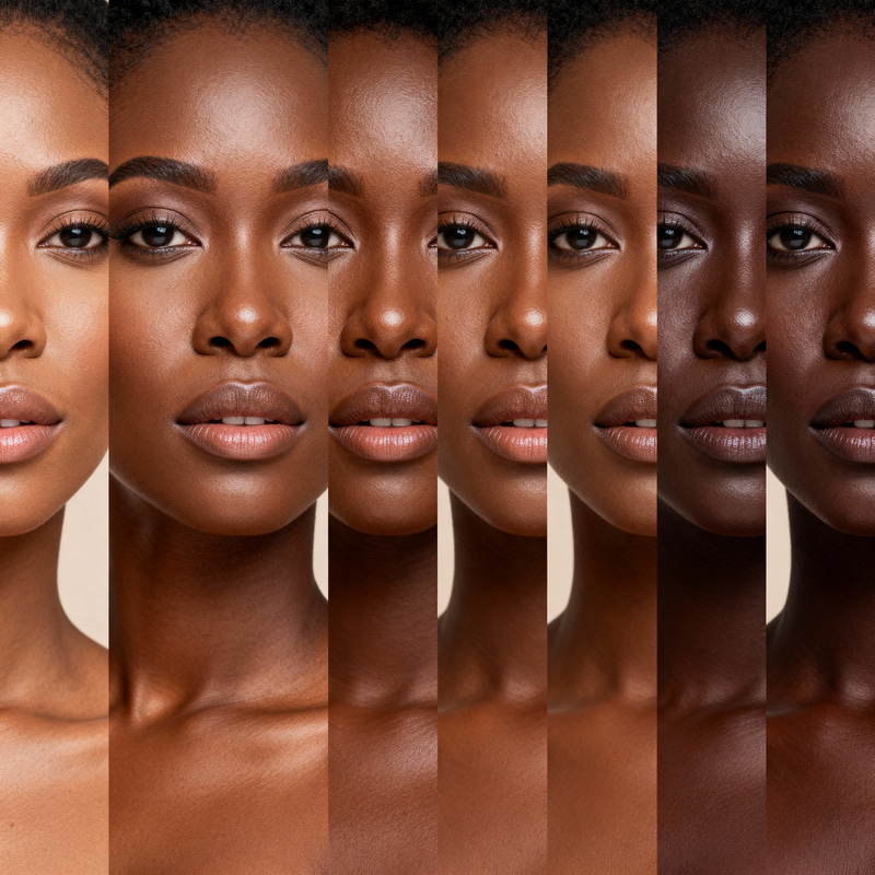 Diverse Skin Tones of Black African Women Diverse Skin Tones of Black African Women