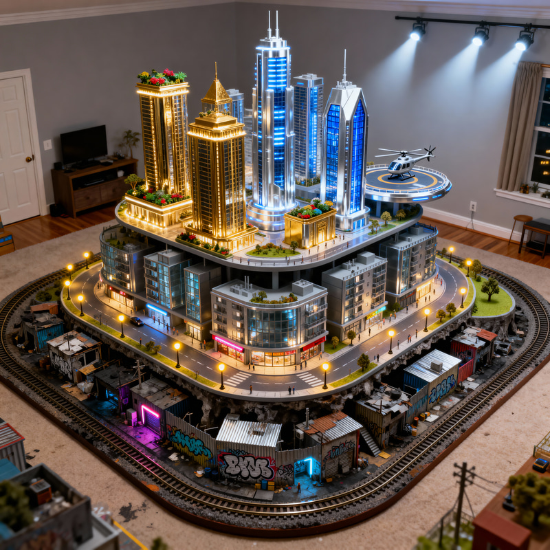 Futuristic 6-Level Z Scale Model Railway Design Futuristic 6-Level Z Scale Model Railway Design