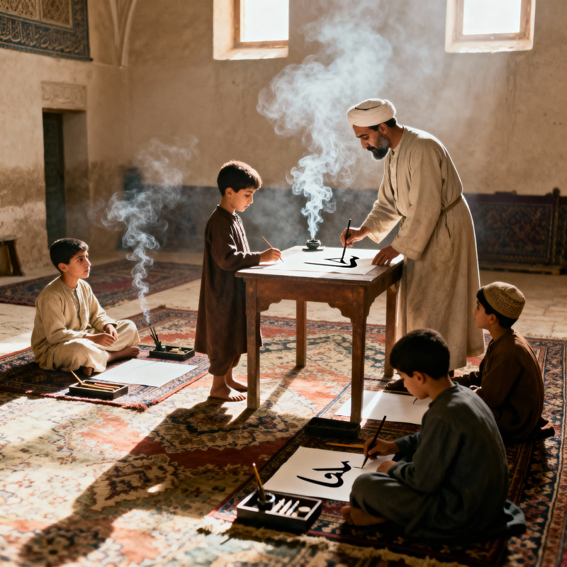 Calligraphy Lessons at Al Bidya Mosque Calligraphy Lessons at Al Bidya Mosque