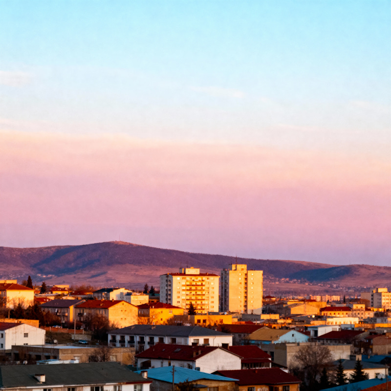Charming Small City Skyline Views Charming Small City Skyline Views