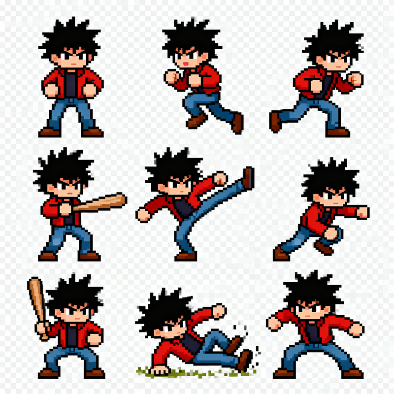 Pixel Art Animation for Beat 'Em Up Characters Pixel Art Animation for Beat 'Em Up Characters