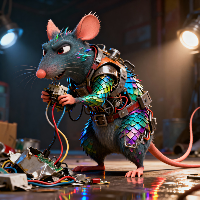3D Concept Art of a Mutated Rat Character