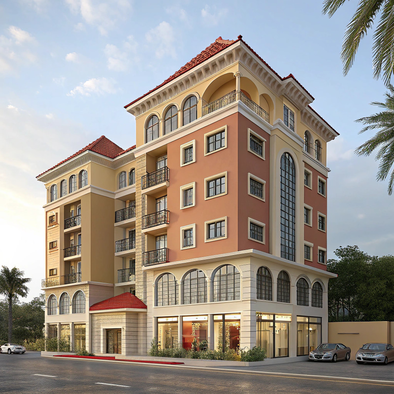 Mediterranean 10-Story Apartment Complex in Mogadishu Mediterranean 10-Story Apartment Complex in Mogadishu