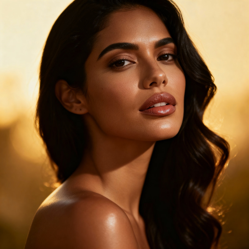 Portrait of a Hispanic Woman with Dark Skin Tone Portrait of a Hispanic Woman with Dark Skin Tone