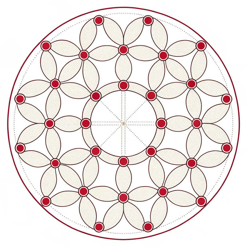 Circle with Seven Circles at 51.43 Degrees Circle with Seven Circles at 51.43 Degrees
