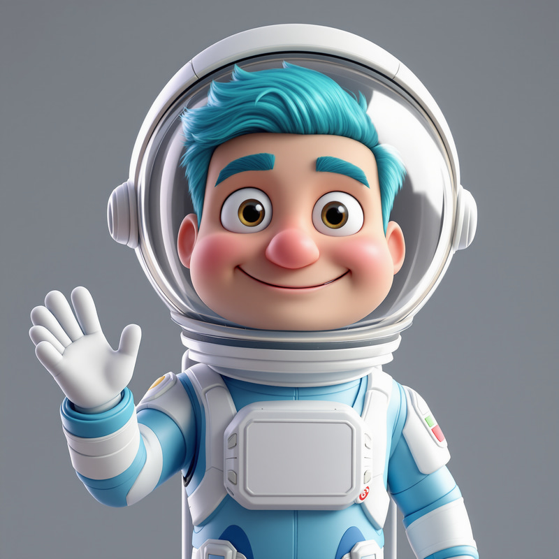 Friendly 3D Cartoon Astronaut Mascot Design Friendly 3D Cartoon Astronaut Mascot Design