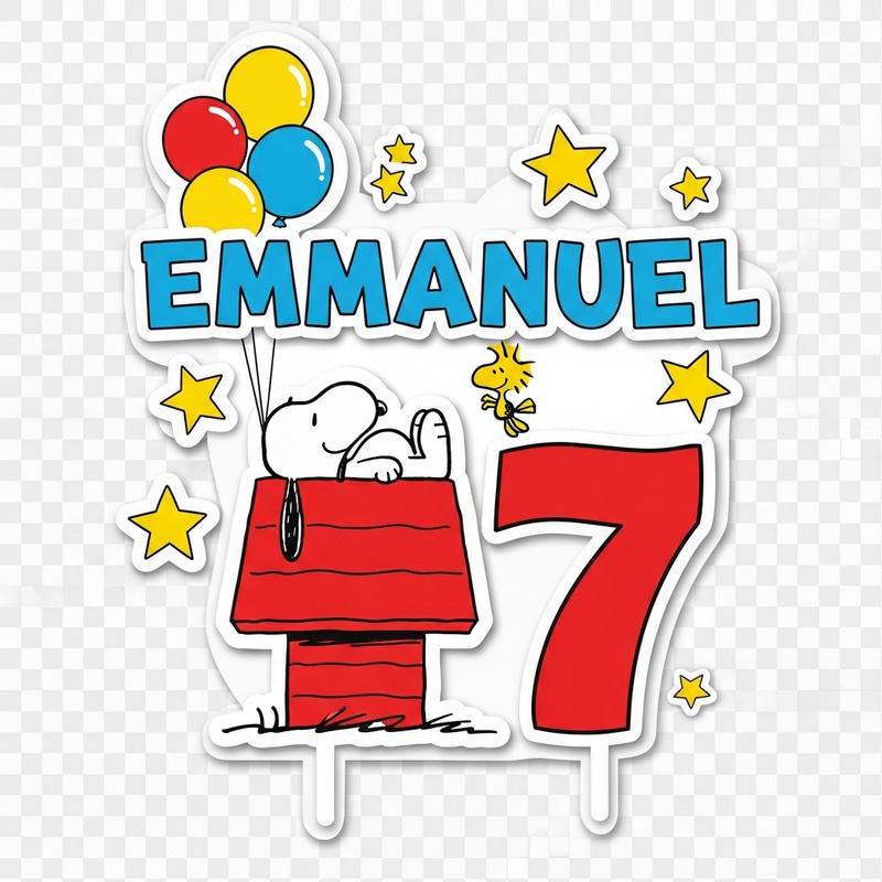 Emmanuel's 7th Birthday Topper Design Emmanuel's 7th Birthday Topper Design