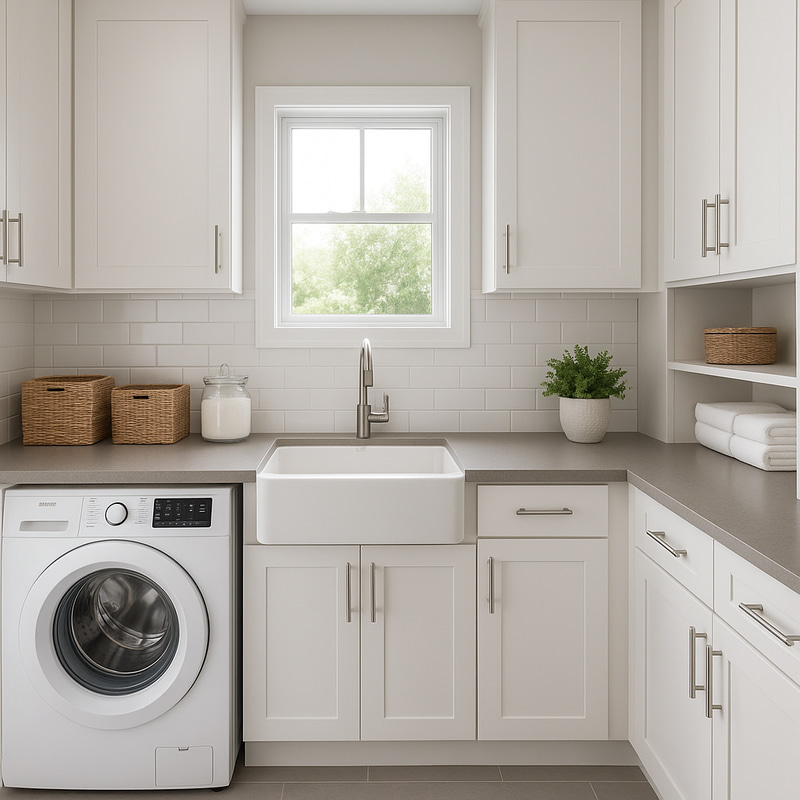 Modern Laundry Room with Ample Storage Modern Laundry Room with Ample Storage
