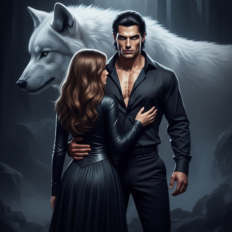 Ethereal Vampire Couple in Dark Fantasy Setting Ethereal Vampire Couple in Dark Fantasy Setting
