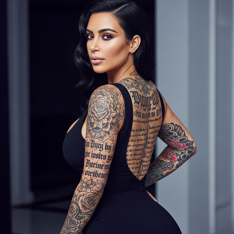 Kim Kardashian's Stunning Tattoo Collection