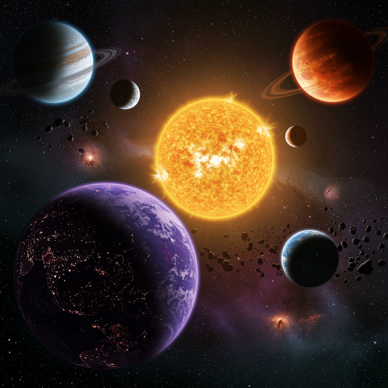 Explore a Stunning Trinary Star System