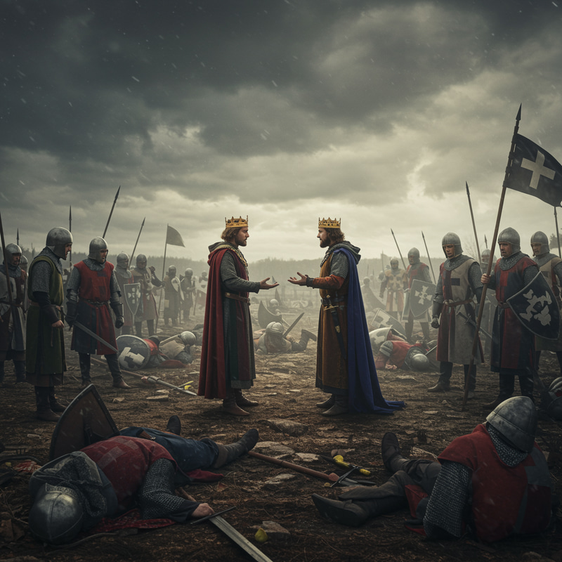 Kings Negotiating in Battlefield Peace Talks