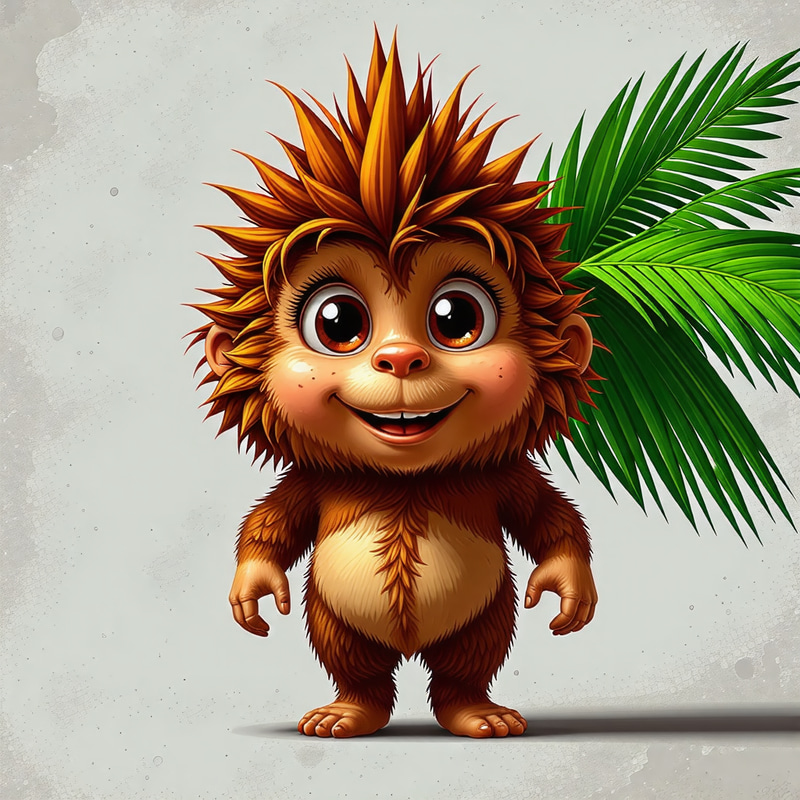 Cute Baby Toddy Palm Mascot Cute Baby Toddy Palm Mascot
