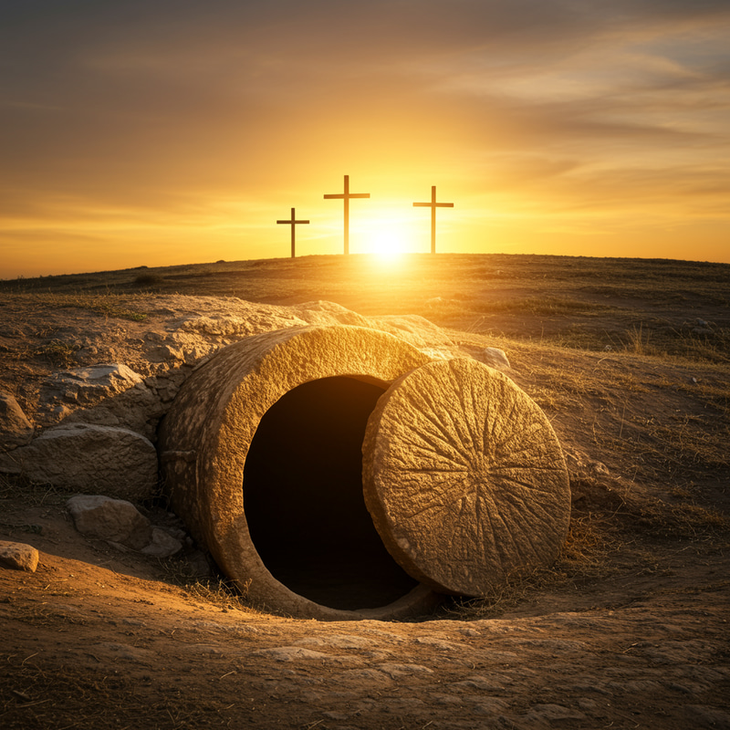 Serenity of the Stone Tomb at Sunrise Serenity of the Stone Tomb at Sunrise