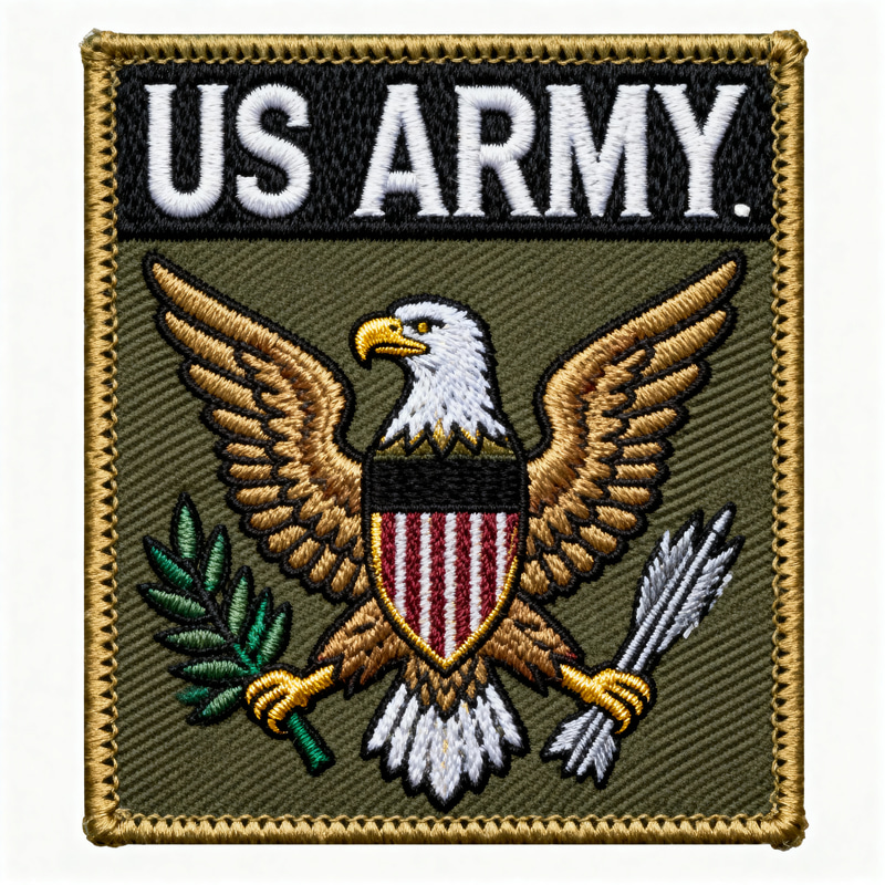 Embroidered Military Eagle Patch - Bold Design