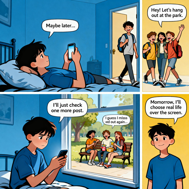 The Screen Trap: A Comic on Tech Addiction