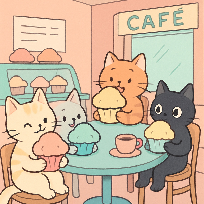 Cute Cats and Pastel Muffins: Comic Café Cute Cats and Pastel Muffins: Comic Café
