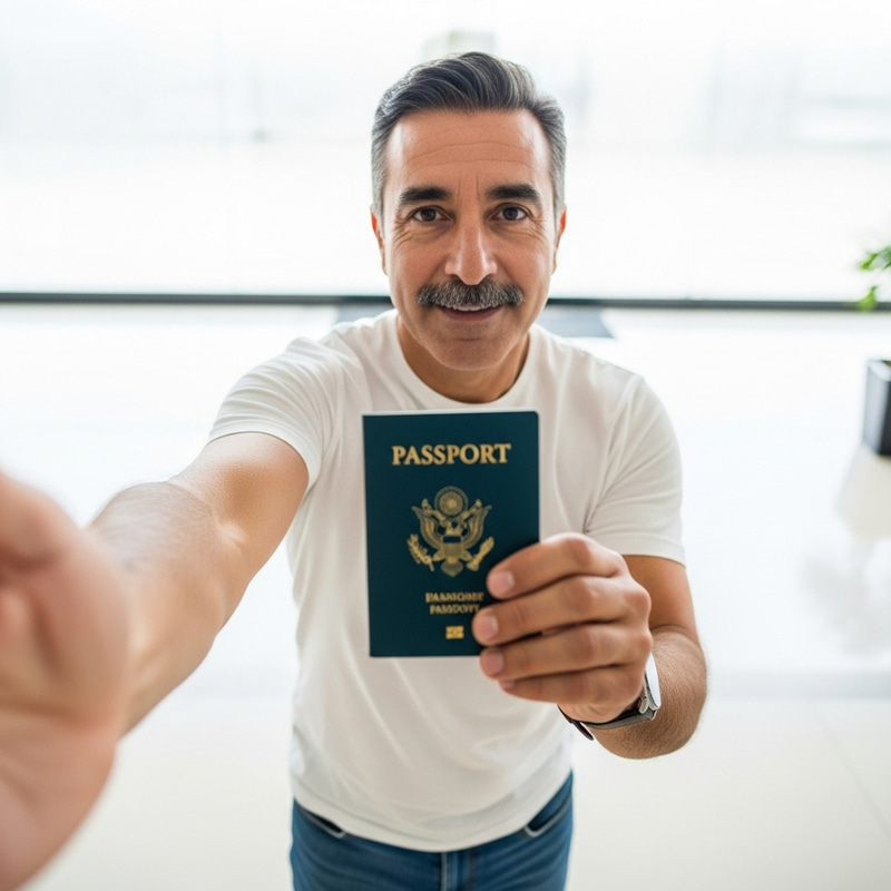 Selfie with Passport: Capture Your Travel Memories