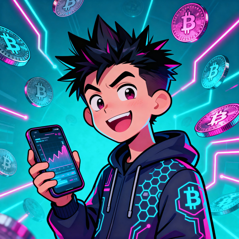 Crypto Influencer Cartoon Portrait Crypto Influencer Cartoon Portrait