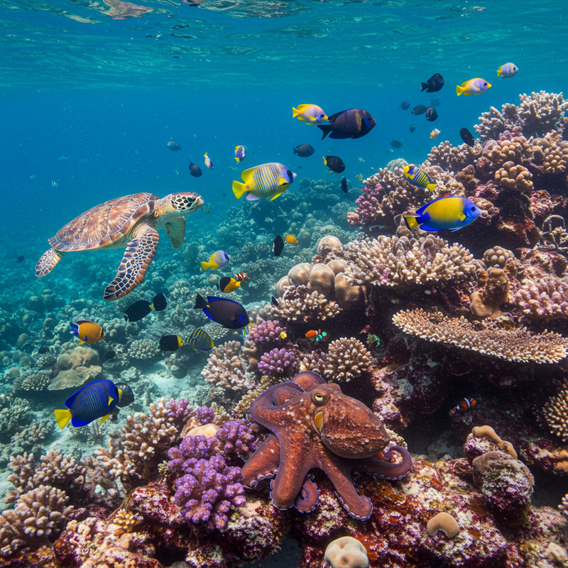 Stunning Underwater Animals: A Colorful Ocean World Stunning Underwater Animals: A Colorful Ocean World