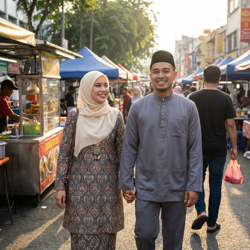 Beautiful Malay Muslim Couple Photography
