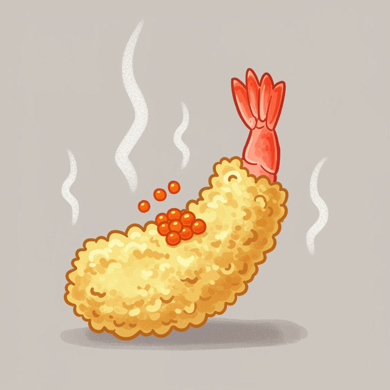 Simple Animated Shrimp Tempura Design