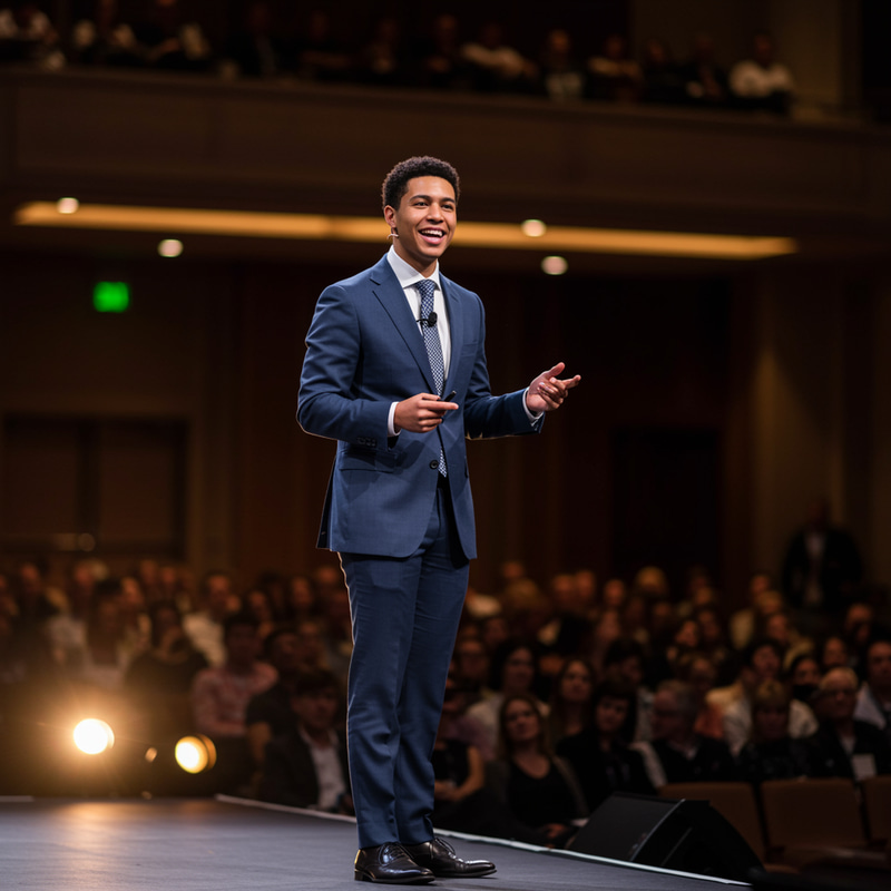 Keynote Speaker on Stage: Inspiring Audiences