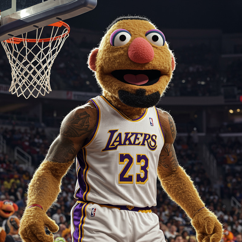 LeBron James as a Muppet - Creative Artwork