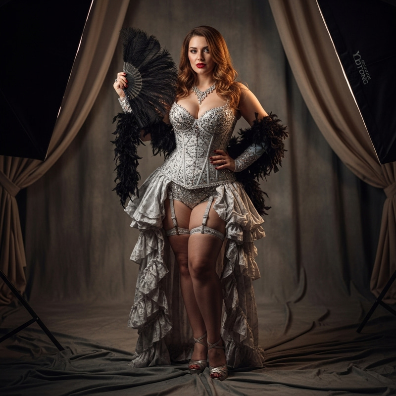 Empowering Burlesque Photography of a Confident Woman