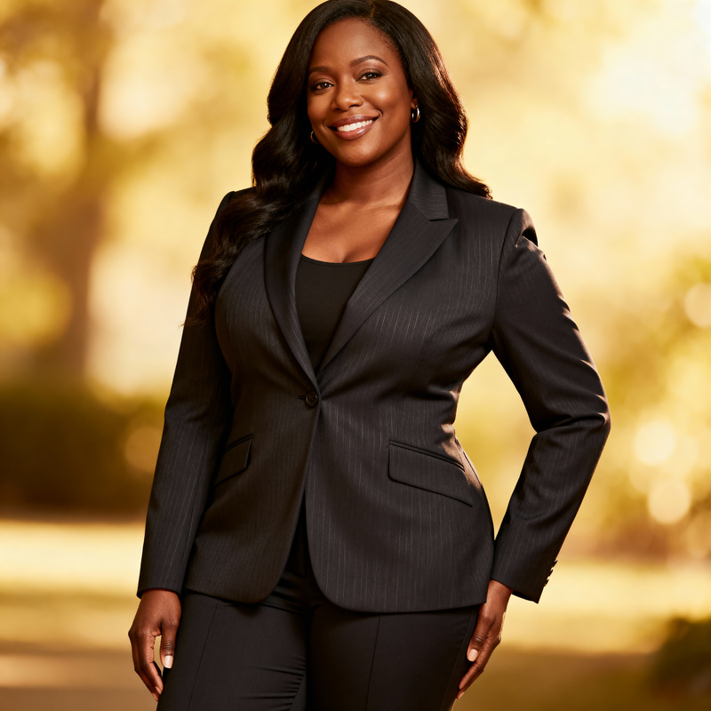 Stylish Business Woman with Curves