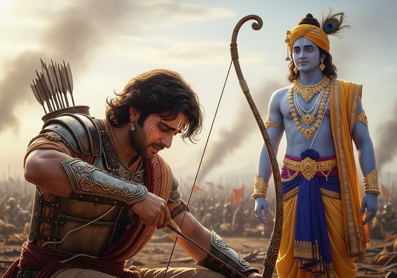 Arjuna's Dilemma on the Battlefield Arjuna's Dilemma on the Battlefield