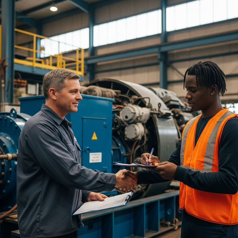 Heavy Industry Maintenance Meeting for Machine Overhaul