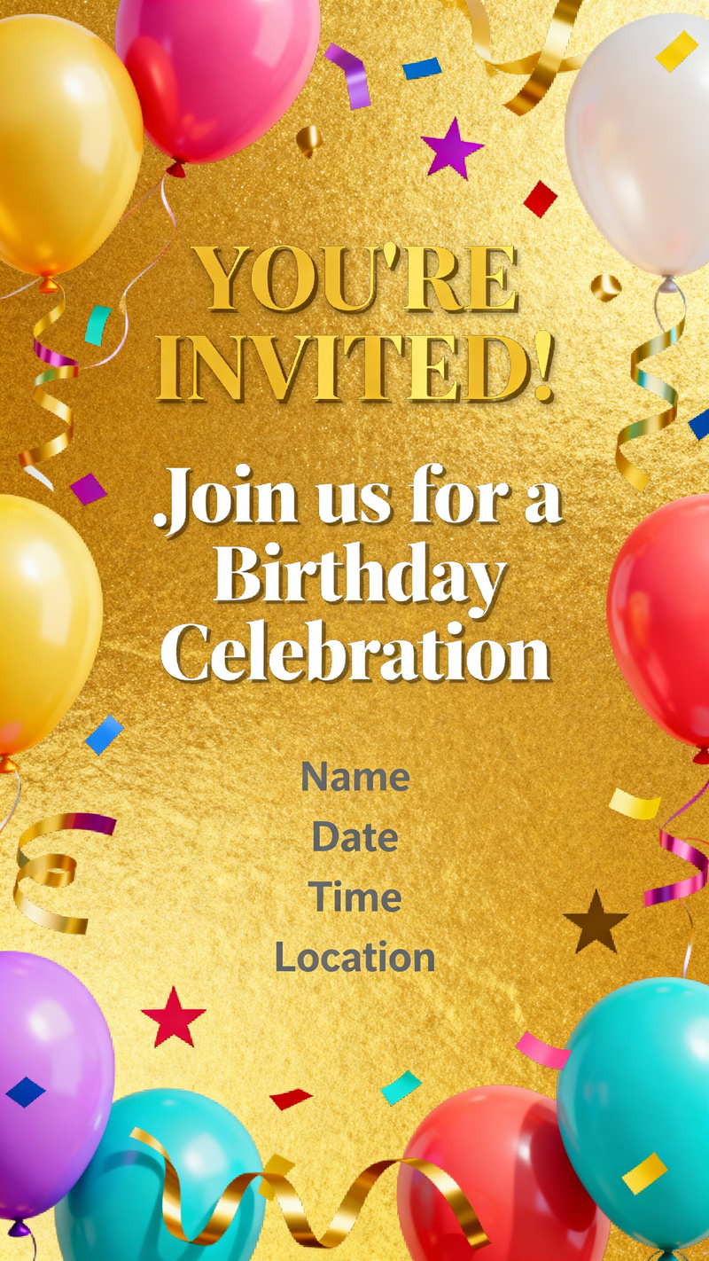 Elegant Birthday Invitation Card Design Elegant Birthday Invitation Card Design