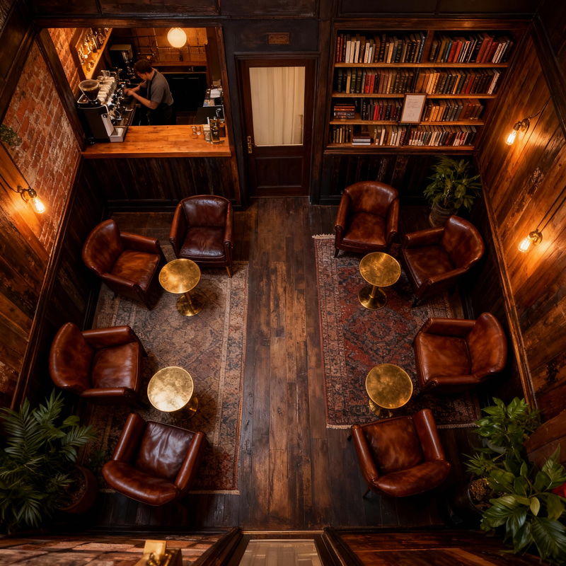 Cozy Speakeasy Café Interior Design Ideas