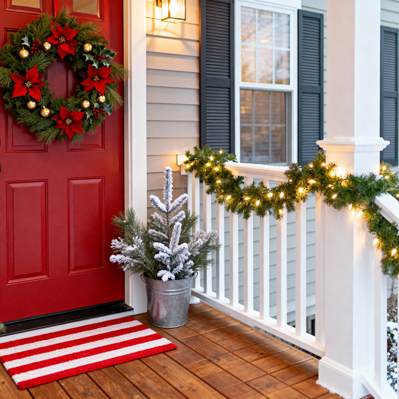 Charming Christmas Front Porch Decorations Charming Christmas Front Porch Decorations