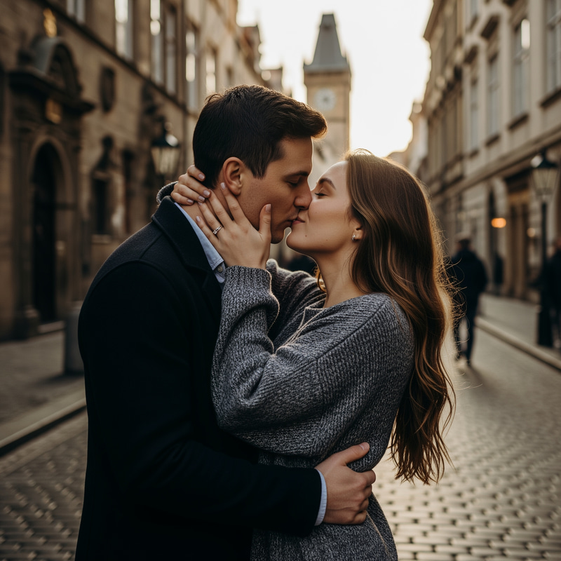 Couple Kissing: A Moment of Love