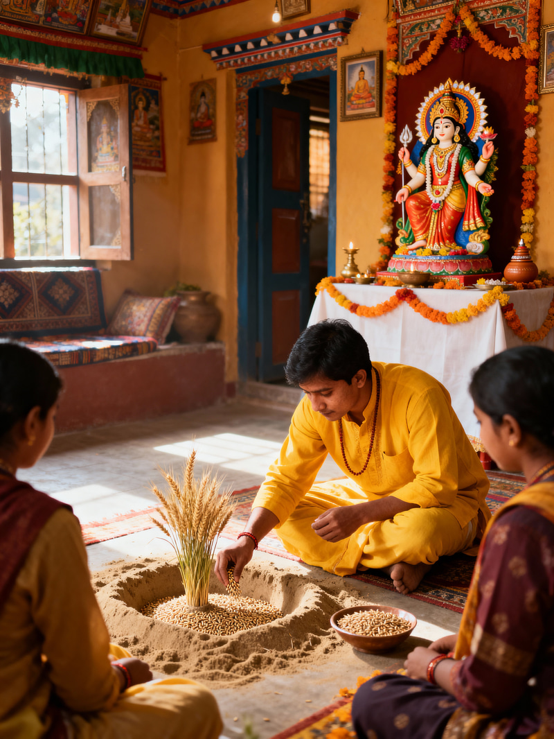 Serene Dashain Celebration in Nepali Home