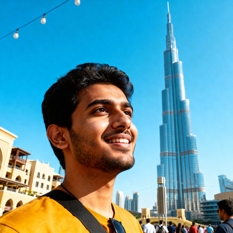 Photo in Front of Burj Khalifa