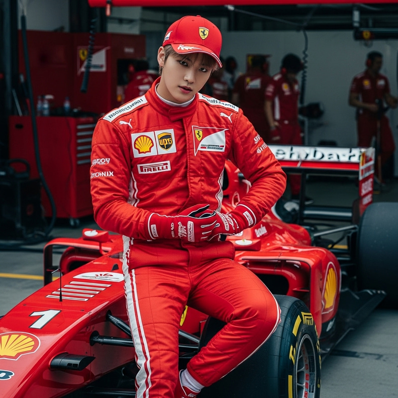 Enhypen Jake in Ferrari F1 Suit: A Unique Blend