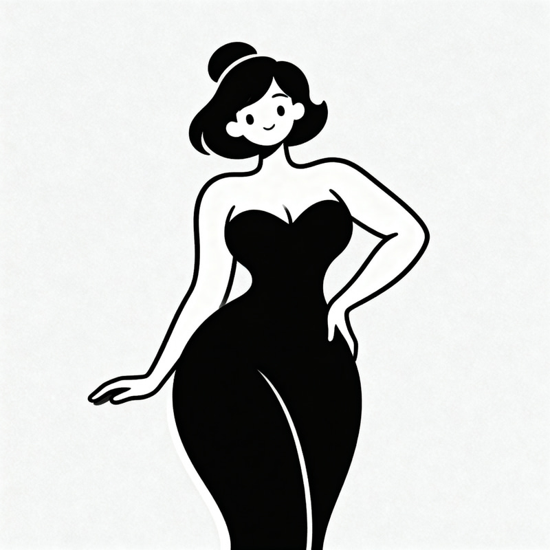Elegant Curvy Female Figure Design - Simplicity & Style Elegant Curvy Female Figure Design - Simplicity & Style