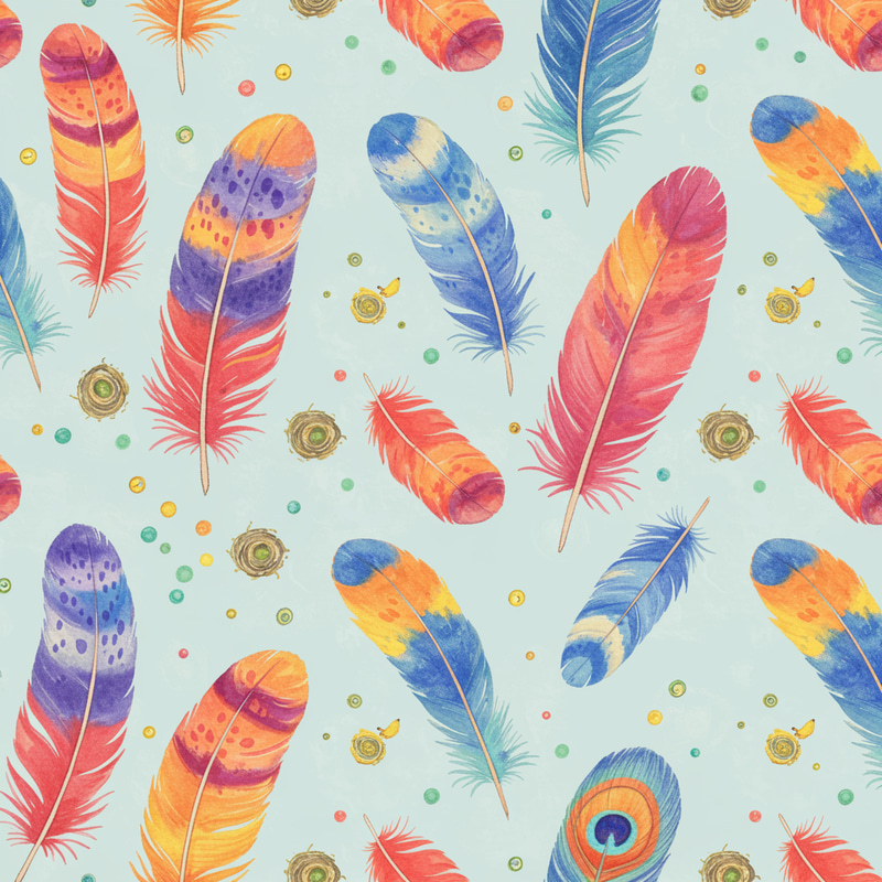 Kid-Friendly Bird Feathers Storybook Illustration Kid-Friendly Bird Feathers Storybook Illustration